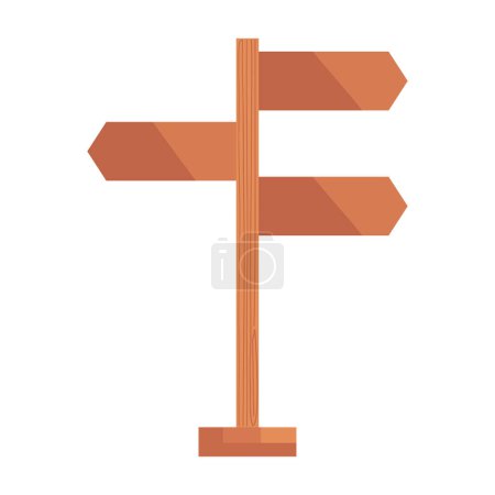 Ilustración de Flechas de madera guía señales icono - Imagen libre de derechos