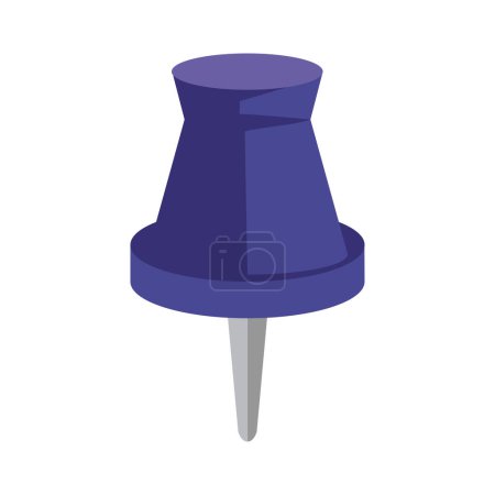 Illustration for Attach pin supply isolated icon - Royalty Free Image