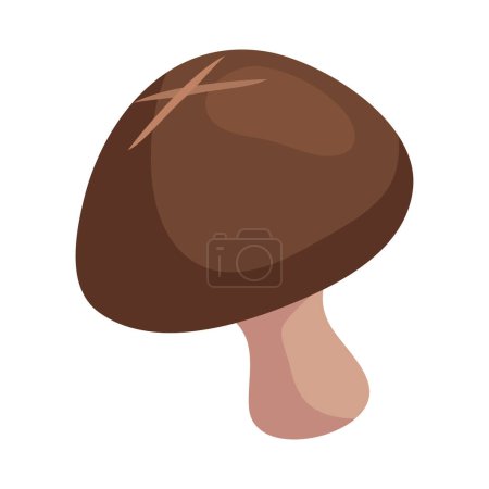 Illustration for Fungus plant nature isolated icon - Royalty Free Image