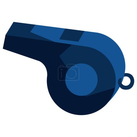 Ilustración de Silbato azul accesorio aislado icono - Imagen libre de derechos