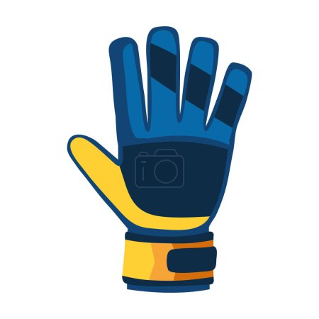 Illustration for Goalkeeper glove soccer sport icon - Royalty Free Image