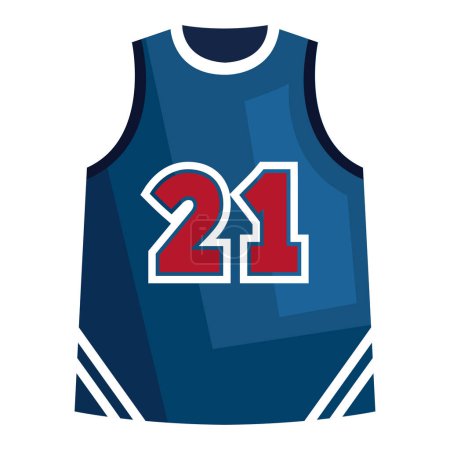 Illustration for Basketball sport shirt equipment icon - Royalty Free Image