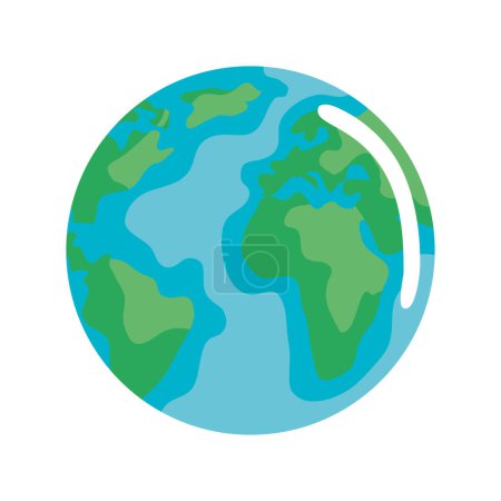 Illustration for World planet earth isolated icon - Royalty Free Image