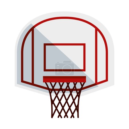 Illustration for Basketball sport basket equipment icon - Royalty Free Image