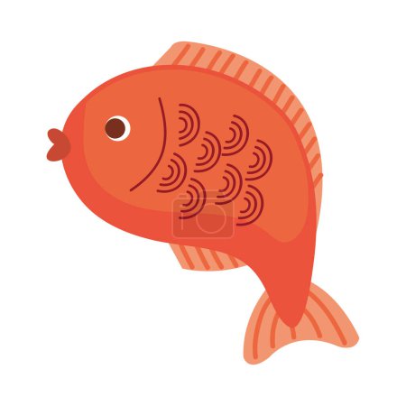 Ilustración de Icono de cultivo de pescado rojo chino - Imagen libre de derechos