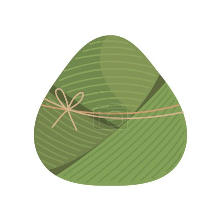 Illustration for Zongzi delicious food traditional icon - Royalty Free Image