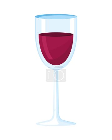 Téléchargez les illustrations : Vin frais tasse rouge icône - en licence libre de droit