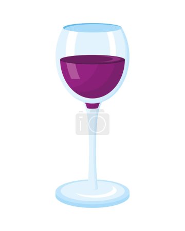 Ilustración de Copa de vino púrpura bebida icono - Imagen libre de derechos