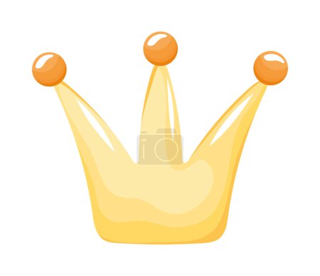 Téléchargez les illustrations : Golden crown queen decorative icon - en licence libre de droit