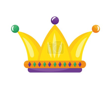Illustration for Yellow joker hat accessory icon - Royalty Free Image