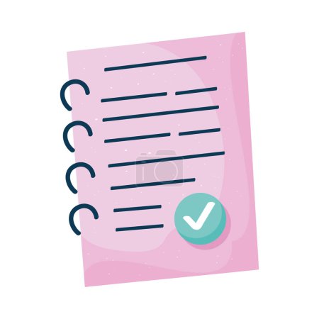 Illustration for Notebook paper sheet document icon - Royalty Free Image