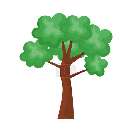 Illustration for Tree plant forest nature icon - Royalty Free Image