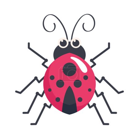 Illustration for Ladybug insect garden animal icon - Royalty Free Image
