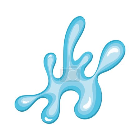 Illustration for Aqua splashes element nature icon - Royalty Free Image