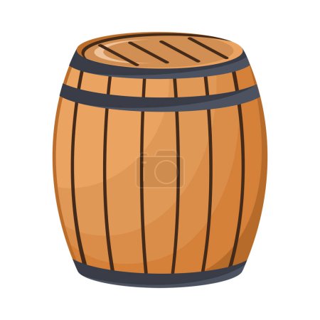 Ilustración de Vino fresco barril bebida icono - Imagen libre de derechos