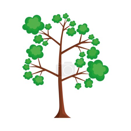 Illustration for Chipped tree plant forest icon - Royalty Free Image