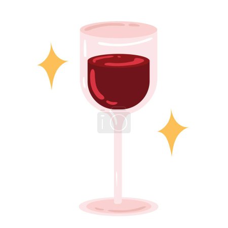 Téléchargez les illustrations : Fresh wine cup drink icon - en licence libre de droit