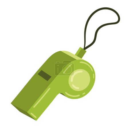 Téléchargez les illustrations : Whistle emergency accessory isolated icon - en licence libre de droit