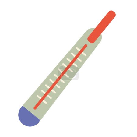 Téléchargez les illustrations : Thermomètre outil de laboratoire icône isolée - en licence libre de droit