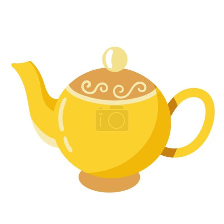 Ilustración de Tetera amarilla utensilio aislado icono - Imagen libre de derechos