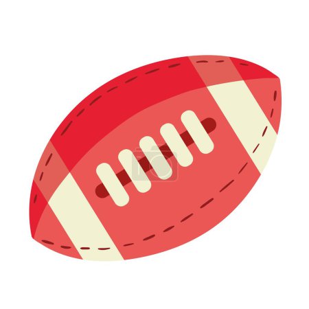 Téléchargez les illustrations : Ballon de football américain icône de l'équipement - en licence libre de droit