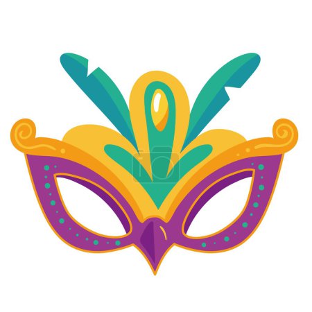Illustration for Lilac mardi gras mask icon - Royalty Free Image