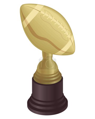 Illustration for American football trophy award icon - Royalty Free Image