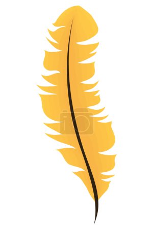 Téléchargez les illustrations : Oiseau plume jaune icône nature - en licence libre de droit