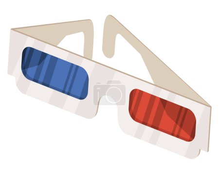 Illustration for Cinema 3d glasses accessory icon - Royalty Free Image