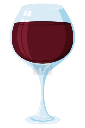 Ilustración de Vino tinto fresco copa bebida icono - Imagen libre de derechos
