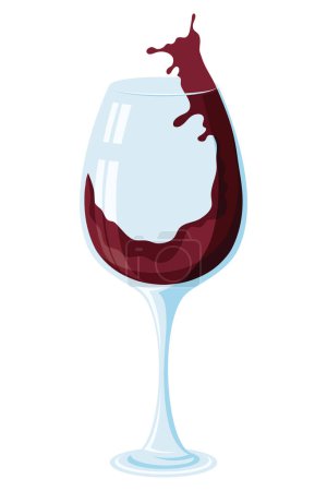 Ilustración de Copa de vino salpicadura bebida icono - Imagen libre de derechos
