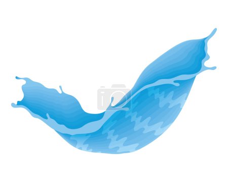 Illustration for H2o wave nature isolated icon - Royalty Free Image