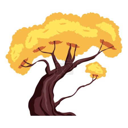 Ilustración de Árbol de otoño planta icono de temporada - Imagen libre de derechos