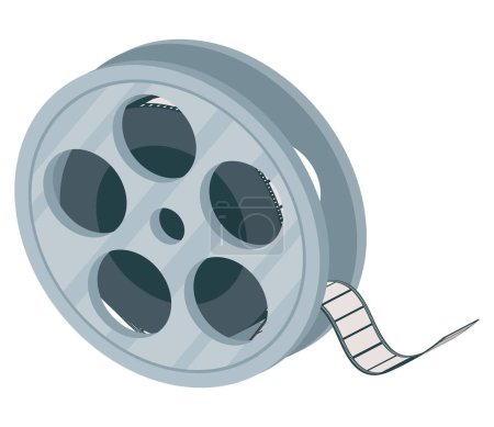 Téléchargez les illustrations : Cinéma film bande bobine icône - en licence libre de droit