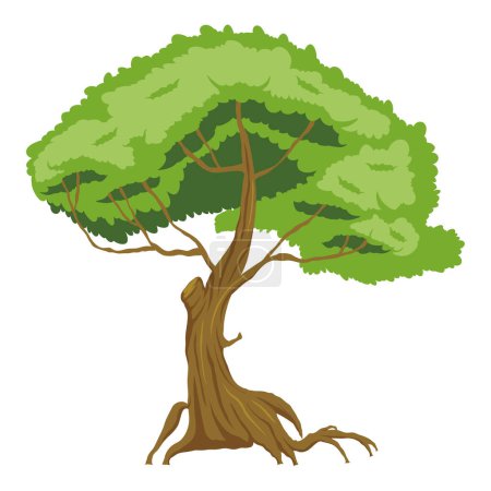 Illustration for Green tree plant forest nature icon - Royalty Free Image