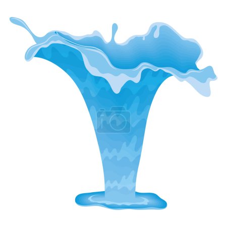 Ilustración de H2o chorro salpicadura icono de la naturaleza - Imagen libre de derechos