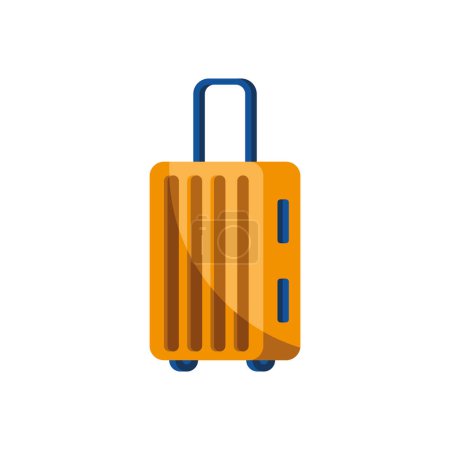 Téléchargez les illustrations : Valise jaune voyage icône isolée - en licence libre de droit