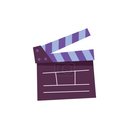 Illustration for Production movie clapperboard isolated icon - Royalty Free Image