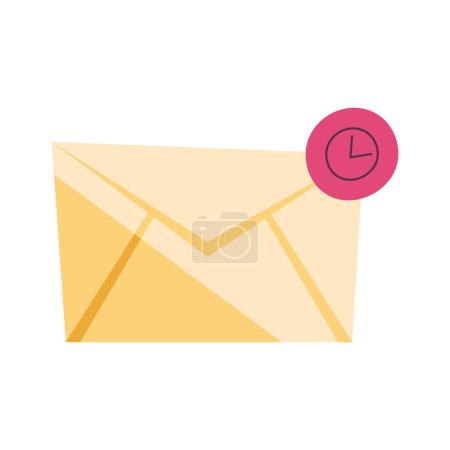 Illustration for Envelope mail with timer icon - Royalty Free Image