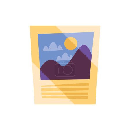 Illustration for Photographic picture file isolated icon - Royalty Free Image