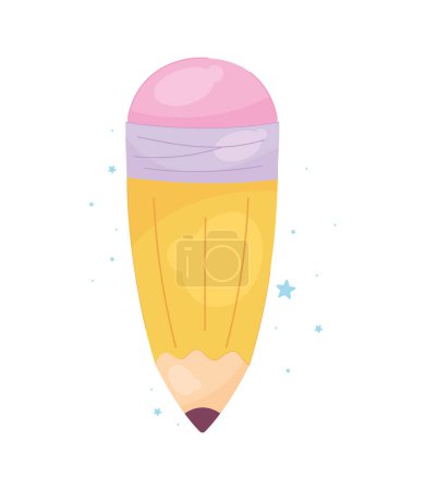 Illustration for Pencil graphite supply isolated icon - Royalty Free Image