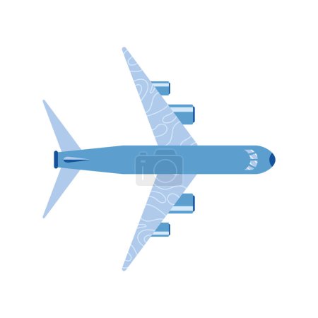 Ilustración de Viaje en avión vuelo vista aérea icono - Imagen libre de derechos