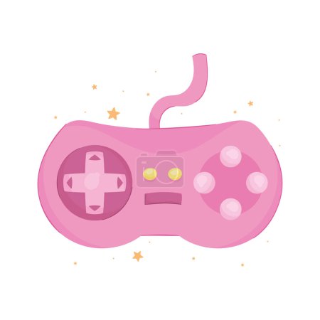 Illustration for Pink video game control icon - Royalty Free Image