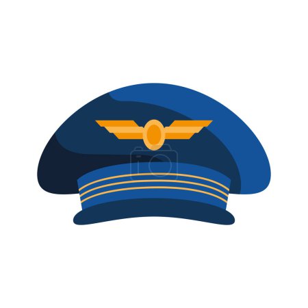 Illustration for Captain airplane pilot hat accessory - Royalty Free Image