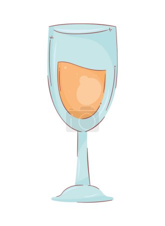 Ilustración de Vino amarillo copa bebida icono - Imagen libre de derechos