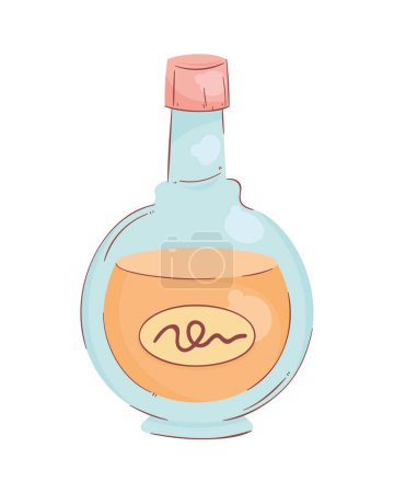 Ilustración de Botella de vino icono de bebida transparente - Imagen libre de derechos