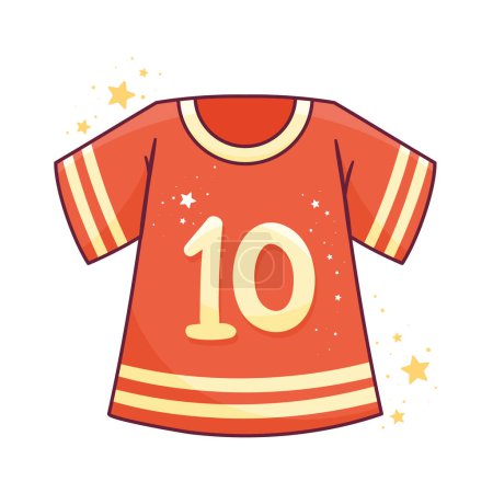 Illustration for American football shirt equipment icon - Royalty Free Image