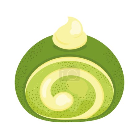 Illustration for Green dessert pastry product icon - Royalty Free Image