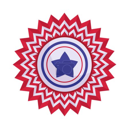 Ilustración de Bandera de EE.UU. en el icono de encaje - Imagen libre de derechos