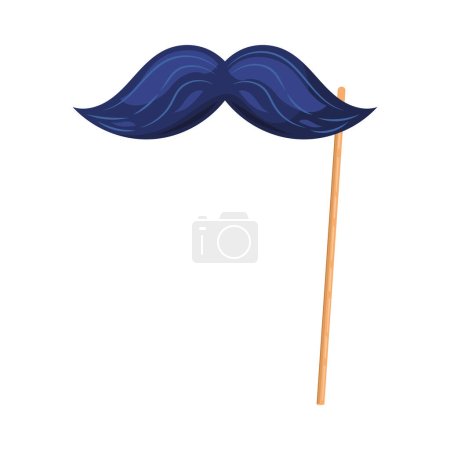 Illustration for Mustache accessory fools day icon - Royalty Free Image